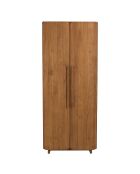 Armoire 2 portes en bois de teck recyclé naturelle - 80x195 cm