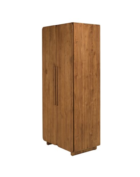 Armoire 2 portes en bois de teck recyclé naturelle - 80x195 cm