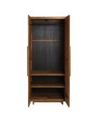 Armoire 2 portes en bois de teck recyclé naturelle - 80x195 cm