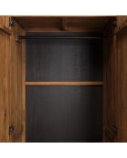 Armoire 2 portes en bois de teck recyclé naturelle - 80x195 cm