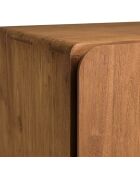 Armoire 2 portes en bois de teck recyclé naturelle - 80x195 cm