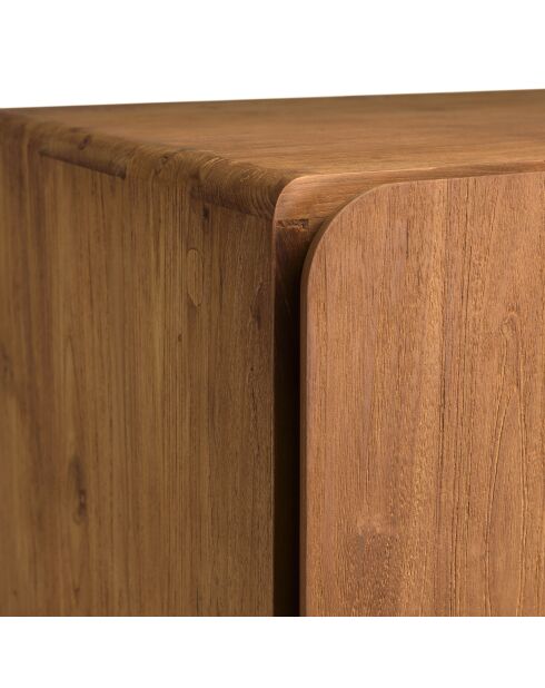 Armoire 2 portes en bois de teck recyclé naturelle - 80x195 cm