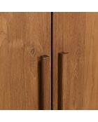 Armoire 2 portes en bois de teck recyclé naturelle - 80x195 cm