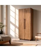 Armoire 2 portes en bois de teck recyclé naturelle - 80x195 cm