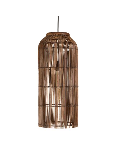 Suspension en bois de teck recyclé marron - 28x28cm