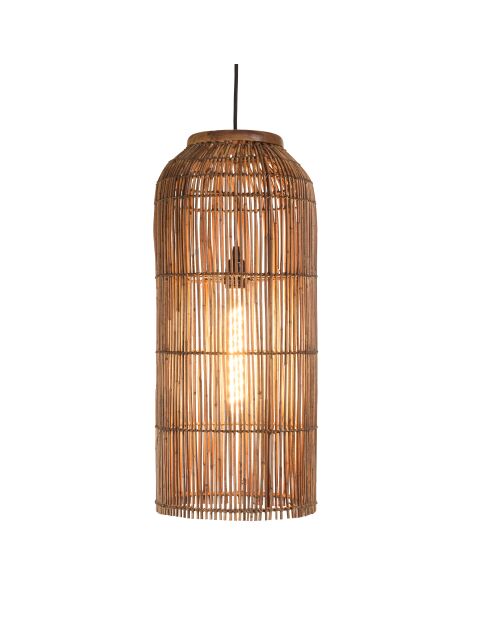 Suspension en bois de teck recyclé marron - 28x28cm