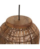 Suspension en bois de teck recyclé marron - 28x28cm