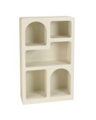 Étagère en bois peint 5 niches beige - 60x24 cm