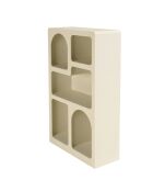 Étagère en bois peint 5 niches beige - 60x24 cm