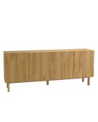 Buffet 4 portes décor motif arrondi naturelle - 180x42x75 cm