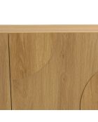 Buffet 4 portes décor motif arrondi naturelle - 180x42x75 cm