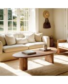 Mesita de madera de teca reciclada - 140x75 cm