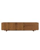 Buffet 3 portes 2 tiroirs en bois de teck recyclé marron - 200x48 cm