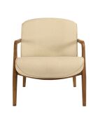 Fauteuil en bois de teck recyclé beige - 67x92x81 cm