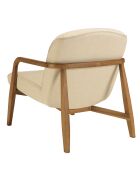 Fauteuil en bois de teck recyclé beige - 67x92x81 cm
