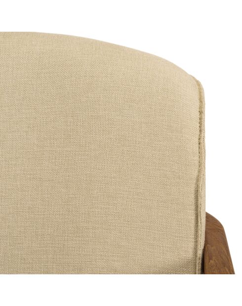 Fauteuil en bois de teck recyclé beige - 67x92x81 cm
