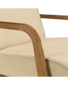 Fauteuil en bois de teck recyclé beige - 67x92x81 cm