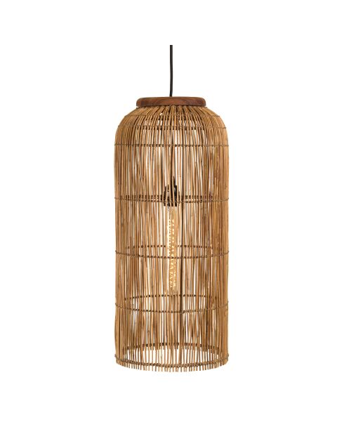 Suspension en bois de teck recyclé naturelle - 28x28 cm