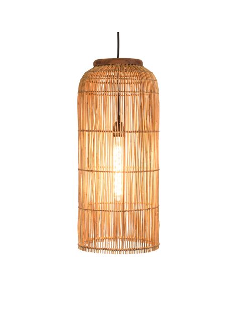 Suspension en bois de teck recyclé naturelle - 28x28 cm