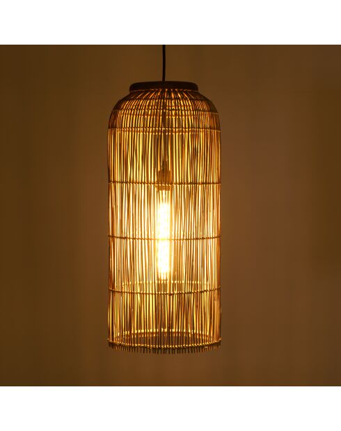 Suspension en bois de teck recyclé naturelle - 28x28 cm