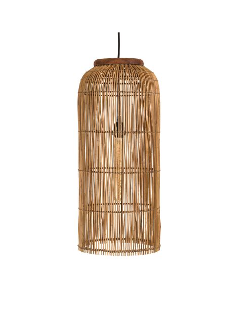 Suspension en bois de teck recyclé naturelle - 28x28 cm