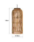 Suspension en bois de teck recyclé naturelle - 28x28 cm
