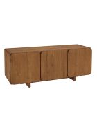 Aparador con 3 puertas de madera de teca reciclada marrón - 120x40 cm