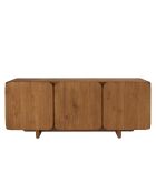 Aparador con 3 puertas de madera de teca reciclada marrón - 120x40 cm