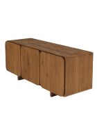 Aparador con 3 puertas de madera de teca reciclada marrón - 120x40 cm
