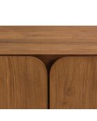 Aparador con 3 puertas de madera de teca reciclada marrón - 120x40 cm