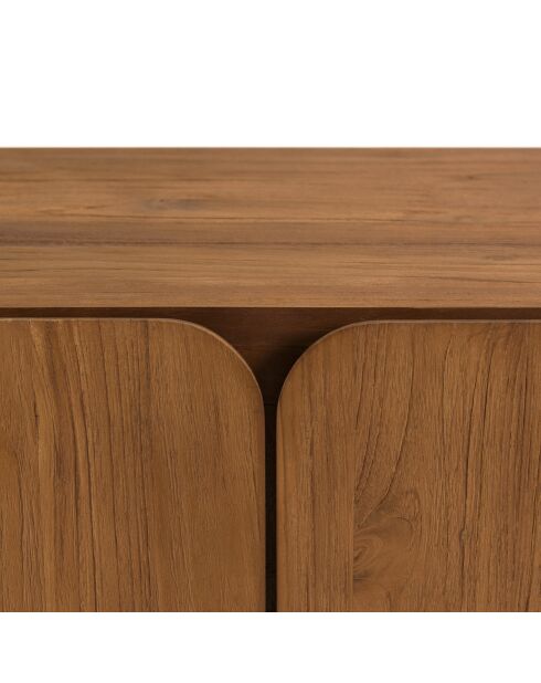 Aparador con 3 puertas de madera de teca reciclada marrón - 120x40 cm