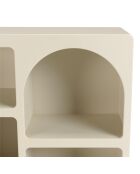 Buffet en bois peint 6 niches beige - 120x30 cm