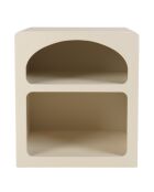 Chevet en bois peint 2 niches beige - 45x40 cm