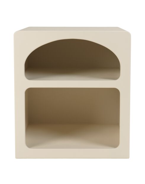 Chevet en bois peint 2 niches beige - 45x40 cm
