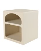 Chevet en bois peint 2 niches beige - 45x40 cm