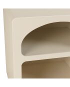 Chevet en bois peint 2 niches beige - 45x40 cm