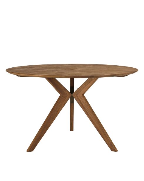 Table à manger ronde en bois de teck recyclé - D130 cm