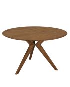 Table à manger ronde en bois de teck recyclé - D130 cm