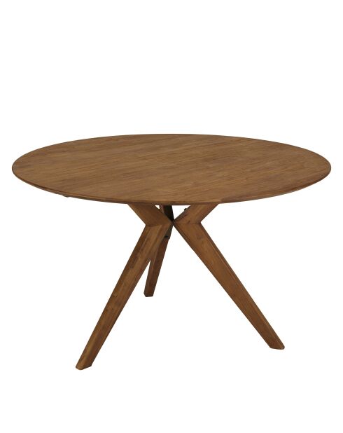 Table à manger ronde en bois de teck recyclé - D130 cm