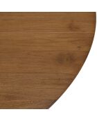 Table à manger ronde en bois de teck recyclé - D130 cm