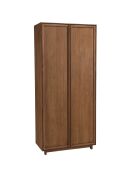 Armoire 2 portes en bois de teck recyclé naturelle - 90x200 cm