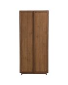 Armoire 2 portes en bois de teck recyclé naturelle - 90x200 cm