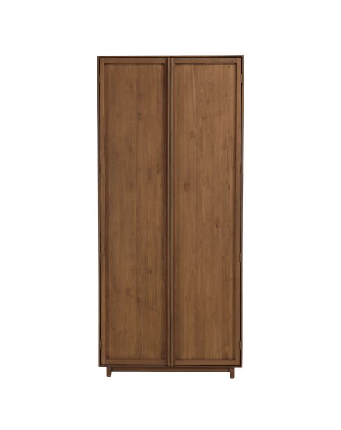 Armoire 2 portes en bois de teck recyclé naturelle - 90x200 cm