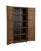 Armoire 2 portes en bois de teck recyclé naturelle - 90x200 cm