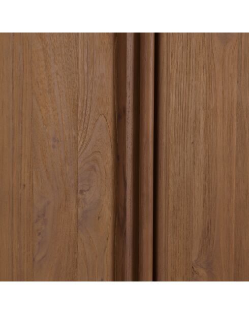 Armoire 2 portes en bois de teck recyclé naturelle - 90x200 cm
