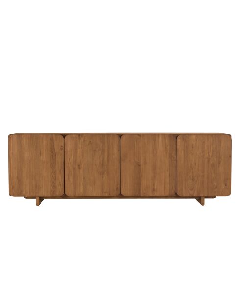 Buffet 4 portes en bois de teck recyclé marron - 200x65 cm