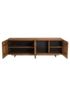 Buffet 4 portes en bois de teck recyclé marron - 200x65 cm
