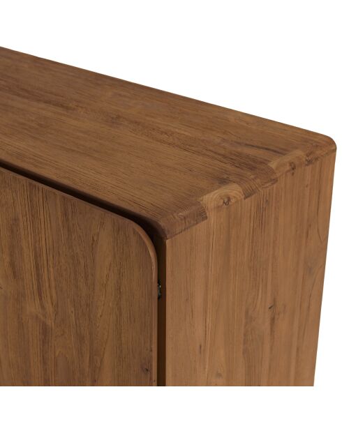 Buffet 4 portes en bois de teck recyclé marron - 200x65 cm