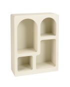 Étagère en bois peint 4 niches beige - 60x24 cm
