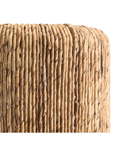 Lampe en bois de teck recyclé naturelle - 30x30 cm